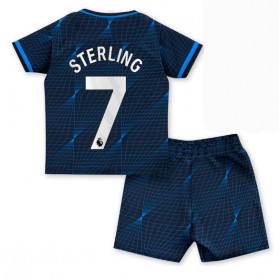 Chelsea Raheem Sterling #7 Borta Kläder Barn 2023-24 Kortärmad (+ Korta byxor)